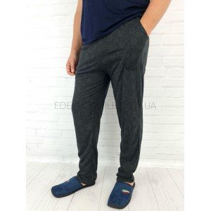 Хлопковые домашние мужские штаны PJM 700-1 Графитовый, L