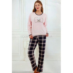 Женская Пижама Lush с принтом Мишка 1598 Розовый, L Женская Пижама Lush с принтом Мишка 1598 Розовый, L