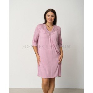 Вискозная рубашка с кружевом Батал 70153