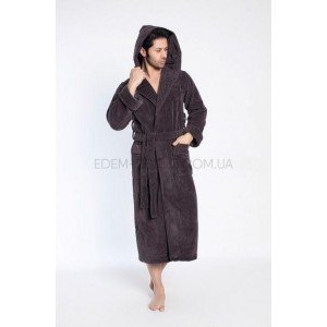 Банный халат мужской с капюшоном Nusa 2805 Мокко, L/XL