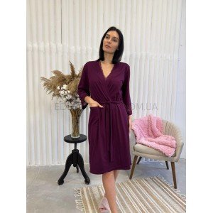 Женский Халат из Вискозы Antana 171/1 на запах бургунди, 2XL Женский Халат из Вискозы Antana 171/1 на запах бургунди, 2XL