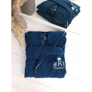 Мужской банный домашний халат с капюшоном 403 малахит, 3XL