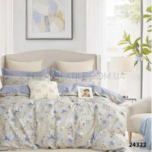 Набор постельного белья с цветочным принтом 24322 , Евро