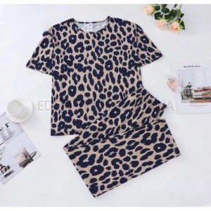 Комплект футболка и штаны принт Леопард 6117-1 Леопард, XL