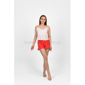 Пижама Вишенки майка и шорты N.EL 1559-43 Красный, M Пижама Вишенки майка и шорты N.EL 1559-43 Красный, M