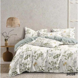 Постель с простынью на резинке Полевые цветы 24326 , Евро