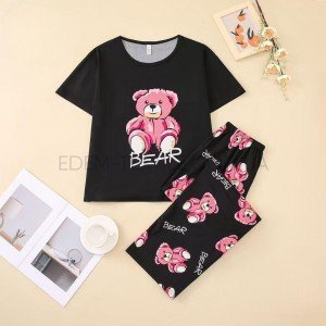 Пижама с мишкой футболка и штаны Bear 19034 Черный, 3XL