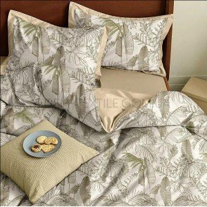 Постельное белье сатин твил принт Листья 754 , Семейный